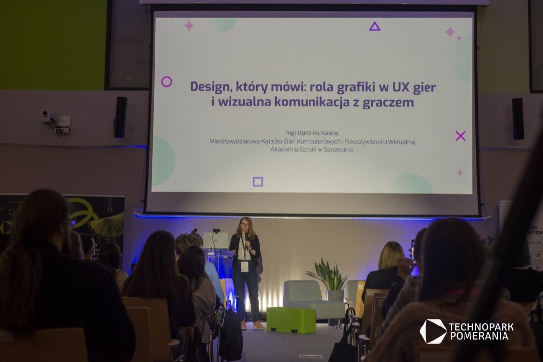 Prelekcja o roli grafiki w UX gier podczas WUD Szczecin